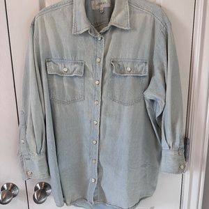 NWOT The Great women's Big Shirt, Denim top size 2